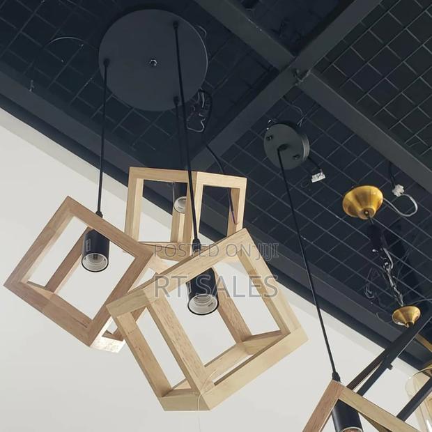 Brown Wooden 3 in 1 Pendant Light. · Photo 2