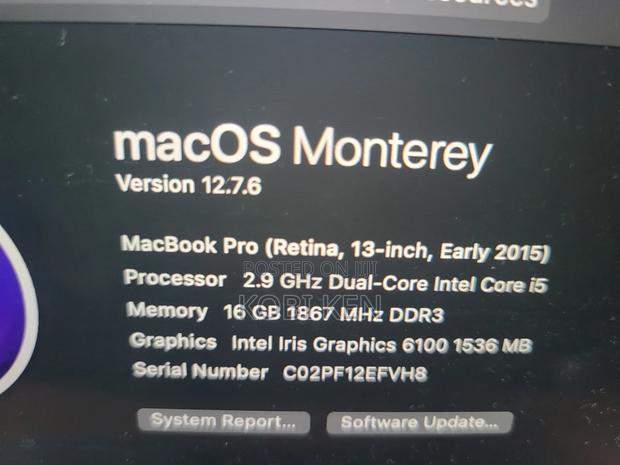 Laptop Apple MacBook Pro 2015 16GB Intel Core I5 SSD 512GB photo 2