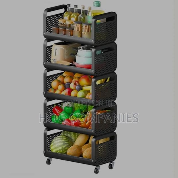 5-Tier Multipurpose Metal Rolling Cart · Photo 4