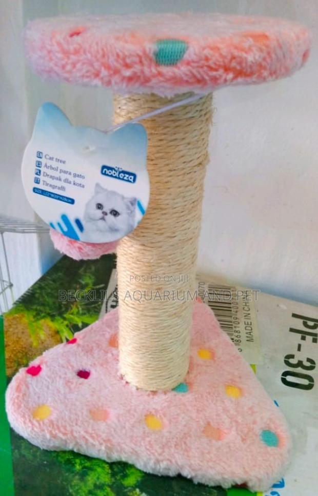Cat Tree- Cat Scratching Post With Fluffy Ball · Photo 2