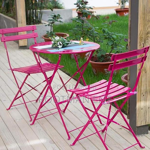 Foldable Table and Chairs 3 Pieces Small Waterproof Set
