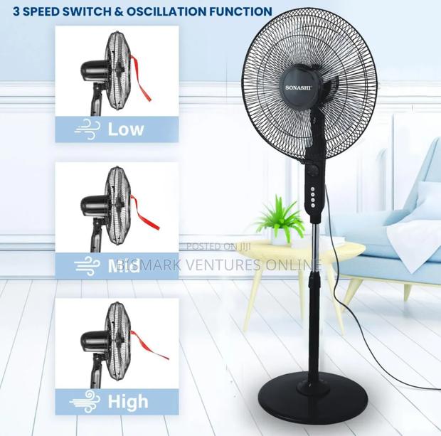 18inch Blutech Rechargeable Standing Fan, 20wat photo 2