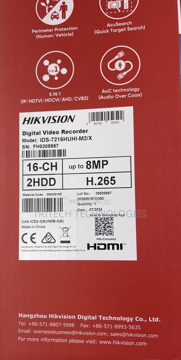 Hikvision 16ch 8mp DVR Acusense With 2hdd · Photo 2