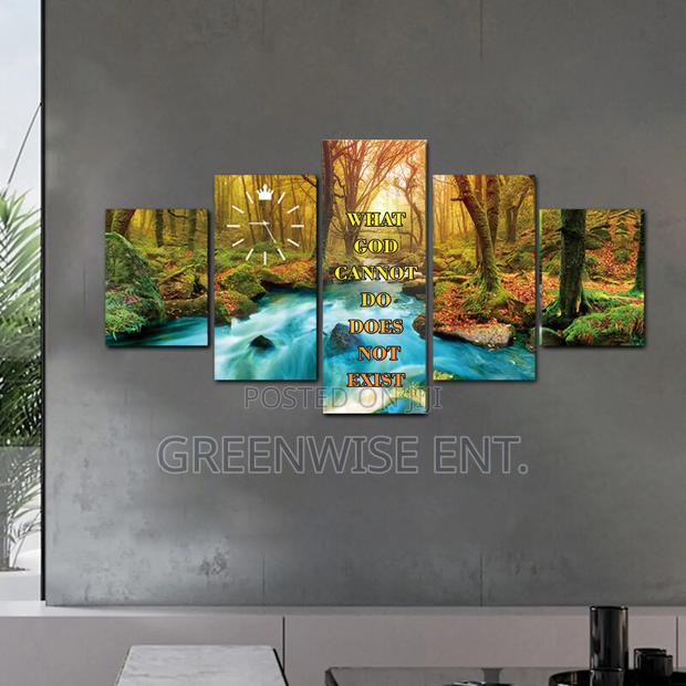 5 Panel Nature-Inspired Faith Statement Wall Art photo 5