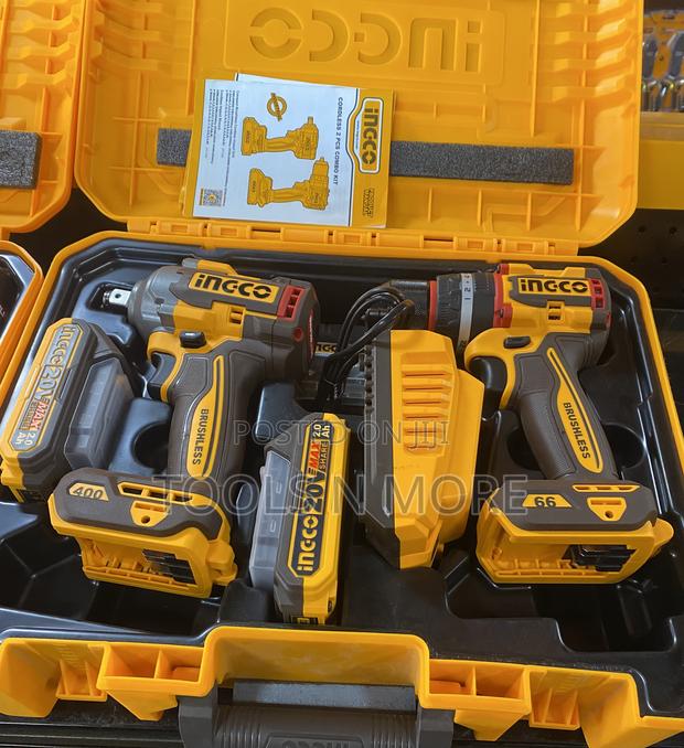 Ingco 20v Cordless Drill and Cordless Impact Wrench Set · Photo 3