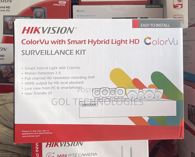 8ch Colorvu Hikvision Kit With 500gb HDD Full Color Audio · Photo 3