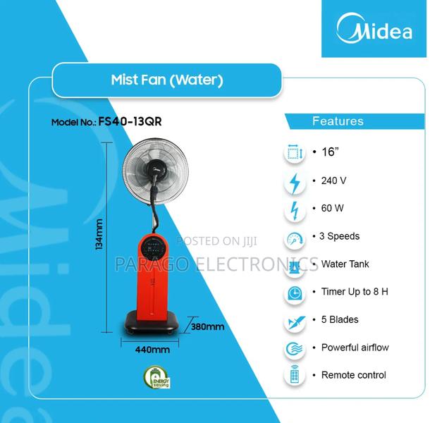 Midea-16′′-Mist-Fan-Fs40-13qra Drive Mosquito Away photo 3