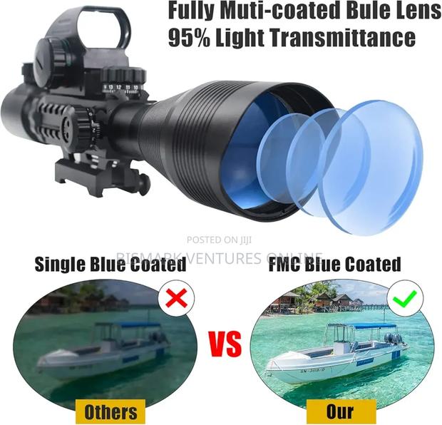 12x50 Zoom Rifle Scope Laser Sight And Holographic Dot photo 9