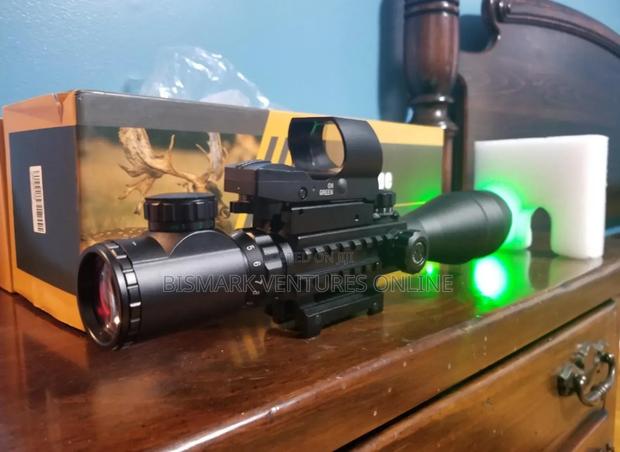 12x50 Zoom Rifle Scope Laser Sight And Holographic Dot photo 2