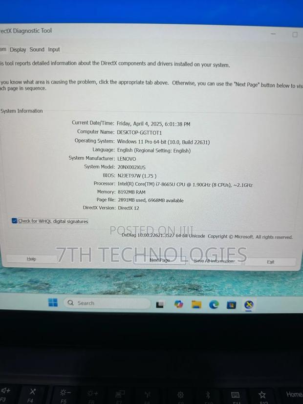 Laptop Lenovo Thinkpad T490s 8GB Intel Core I7 SSD 256GB photo 6