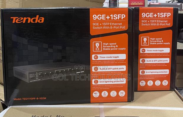 Tenda 8port Poe Gigabit Switch + 1sfp Port Teg1110pf-8-102w · Photo 4