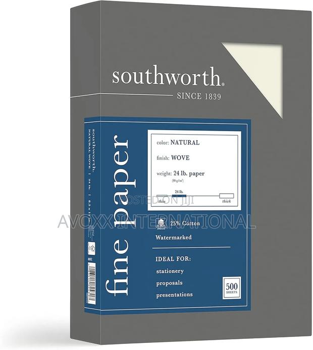 Southworth 25% Cotton Business Paper, 8.5" X 11" 500 Per Box photo 2