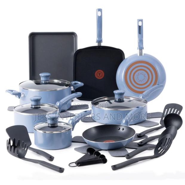 T-Fal Kitchen Solution 22-Piece Non-Stick Cookware Set Blue · Photo 2