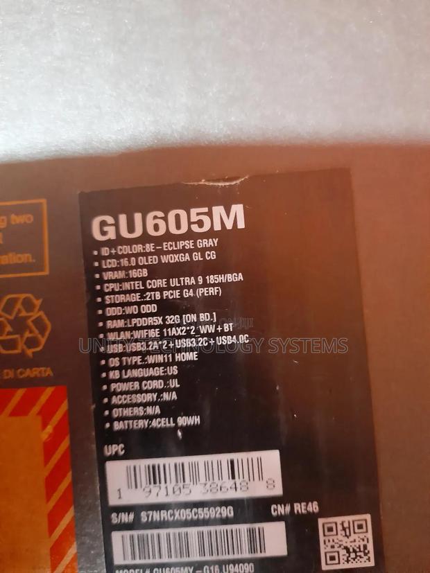 New Laptop Asus ROG Zephyrus G16 32GB Intel Core Ultra 9 SSD 2T photo 2