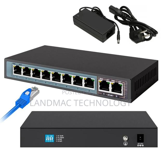 Poe Switch With Ports 8 and 2 Uplink Ports for CCTV · Photo 2