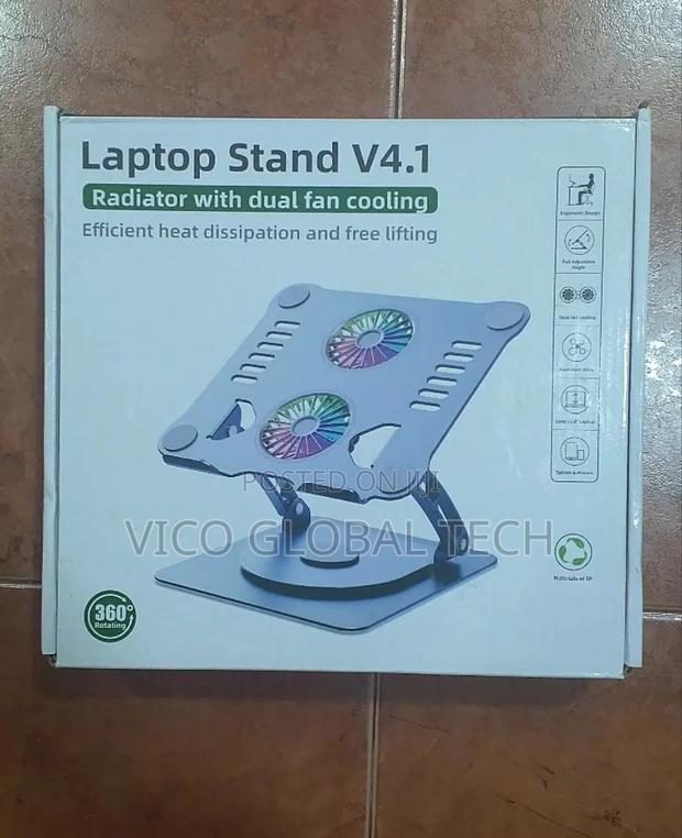 Laptop Stand With Dual Fan Cooling 360° · Photo 1