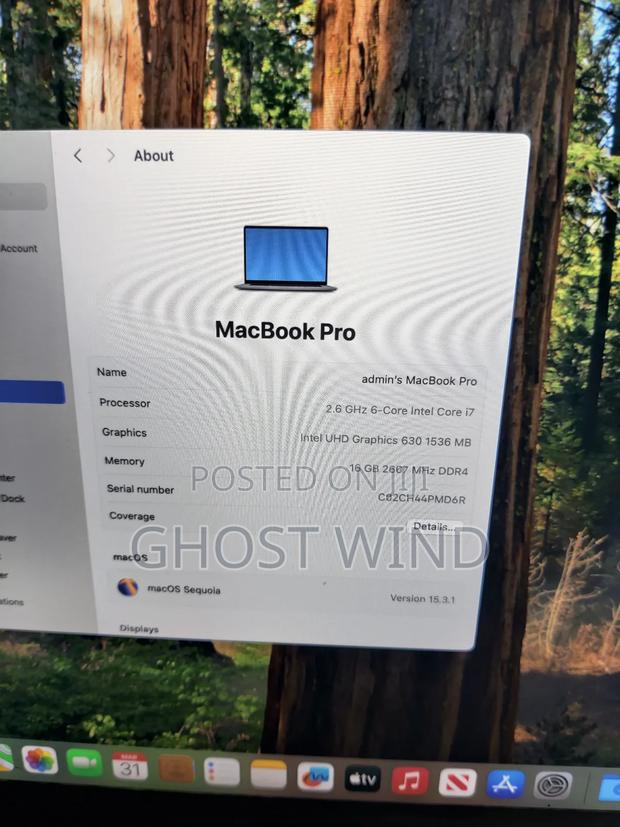 Laptop Apple MacBook Pro 2019 16GB Intel Core I7 SSD 1T · Photo 4