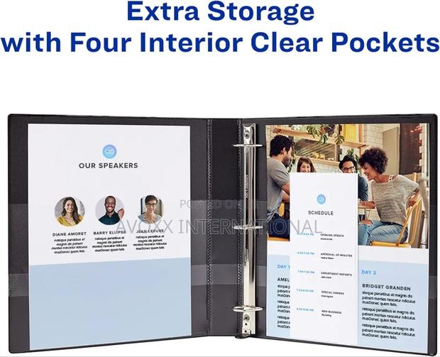 Avery Heavy-Duty View 3 Ring Binder,3"Holds 8.5" X 11" Paper