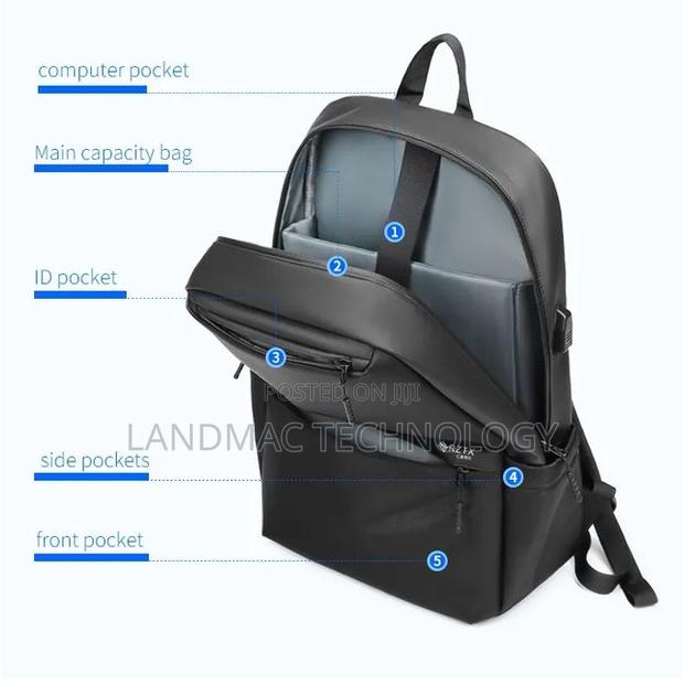 Anti-Theft Laptop Backpack With Usb Business Travel - Black · Photo 4