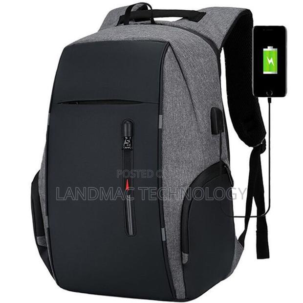 Laptop Backpack With Usb Port - Grey/Black · Photo 2