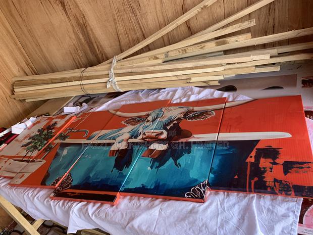 Canvas Wall Arts Frame Cow Base 5 Panels · Photo 4