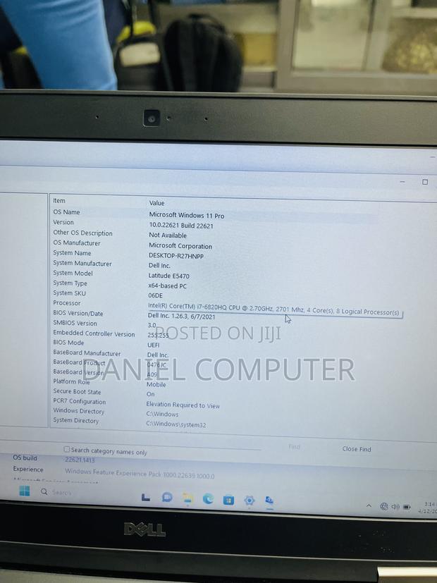Laptop Dell Latitude 14 E5470 8GB Intel Core i7 SSD 256GB photo 10