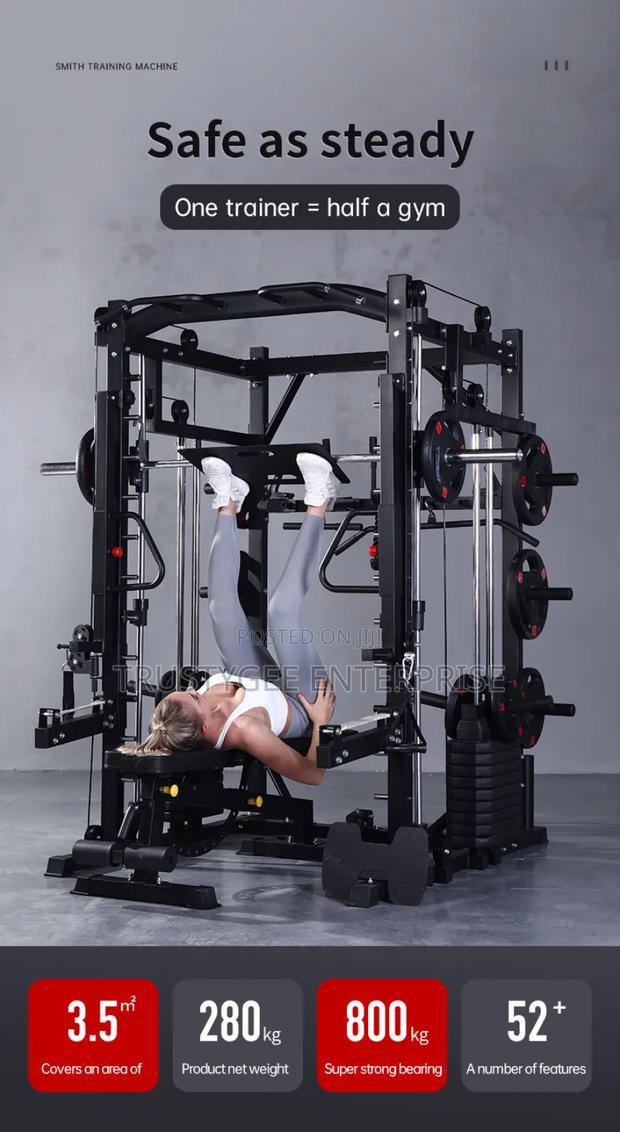 Smith Machine With 100kg Weight Plates and Commercial Bench photo 3