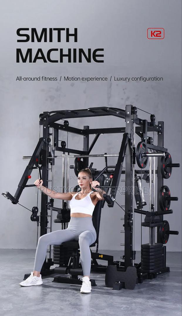 Smith Machine With 100kg Weight Plates and Commercial Bench photo 4
