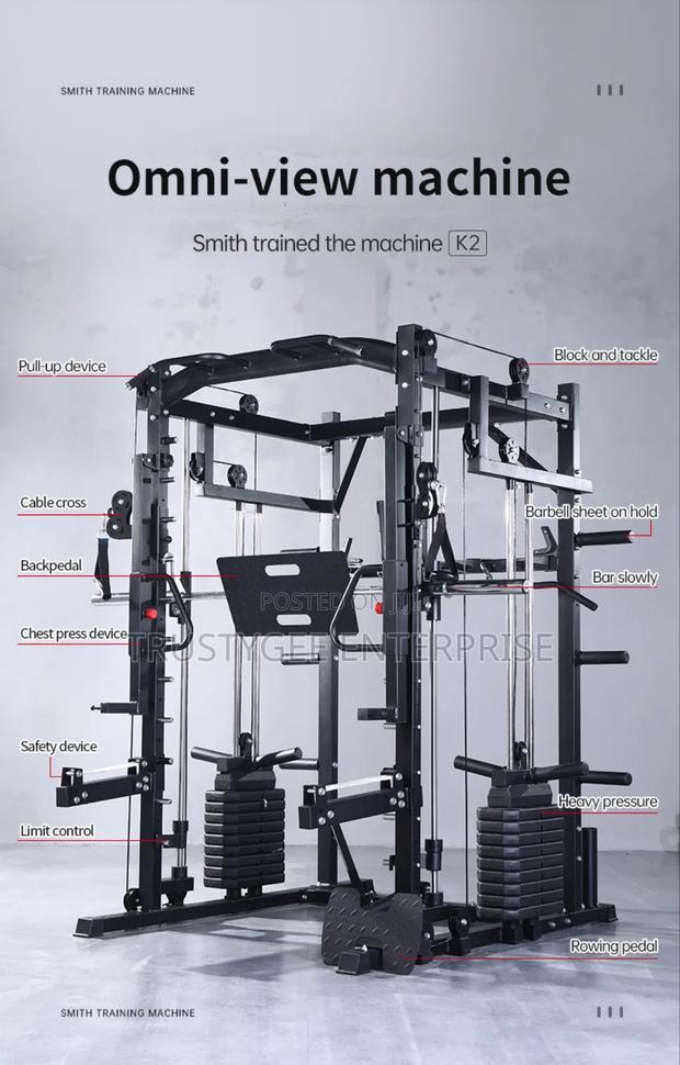 Smith Machine With 100kg Weight Plates and Commercial Bench photo 5