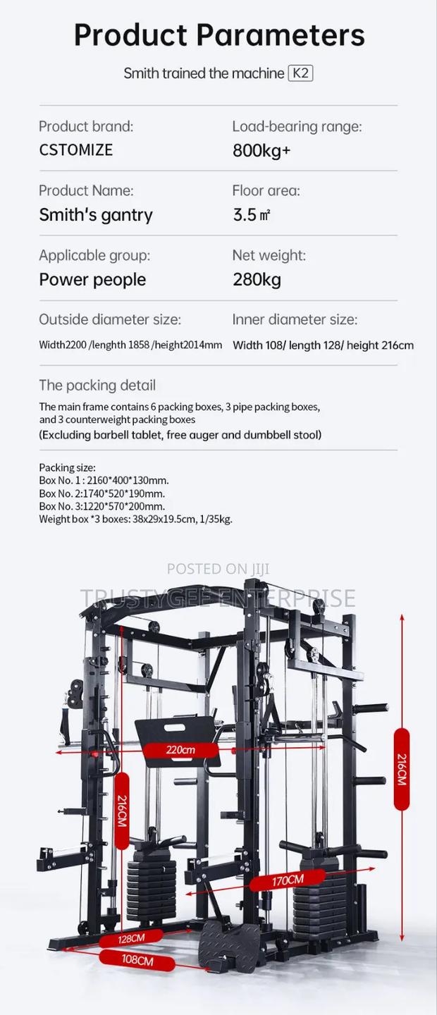 Smith Machine With 100kg Weight Plates and Commercial Bench photo 6