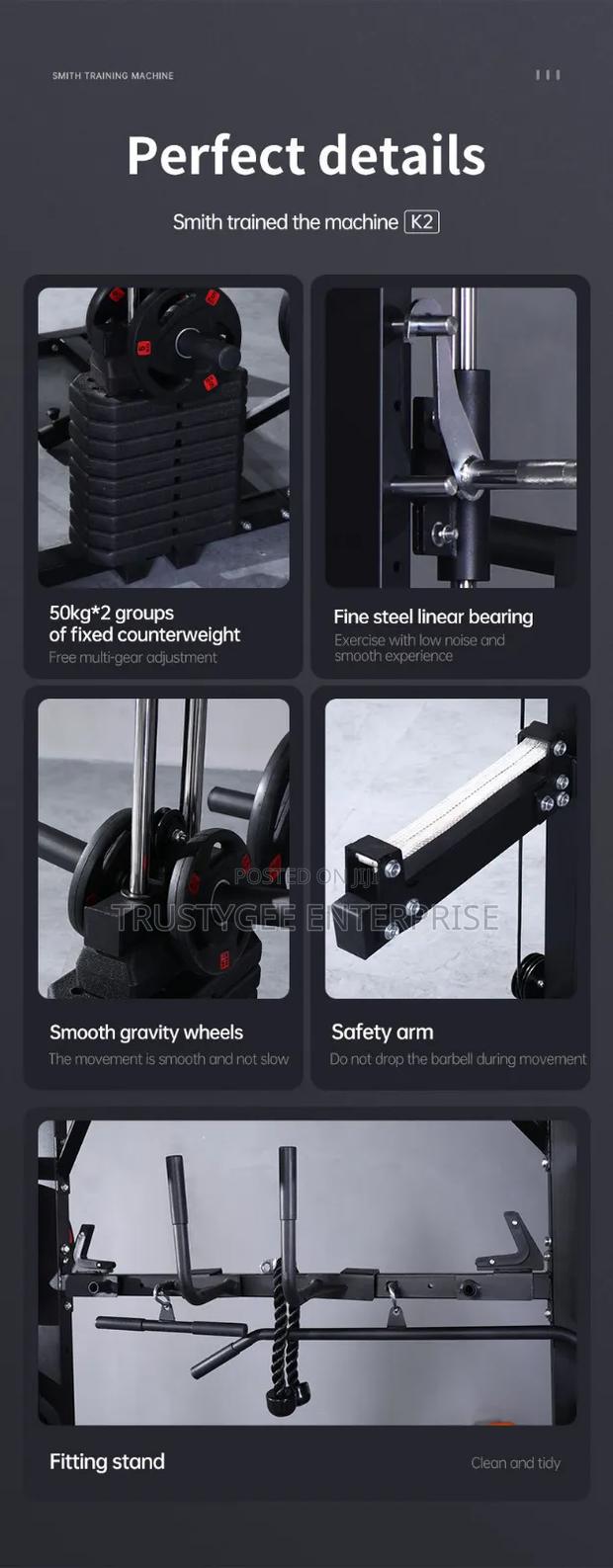 Smith Machine With 100kg Weight Plates and Commercial Bench photo 7