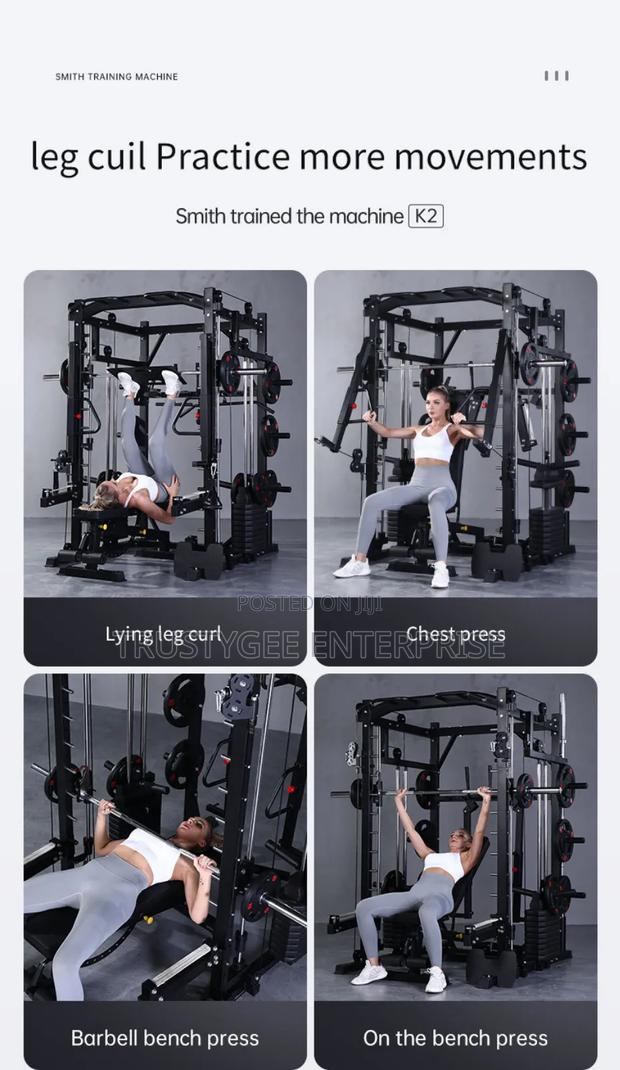 Smith Machine With 100kg Weight Plates and Commercial Bench photo 8
