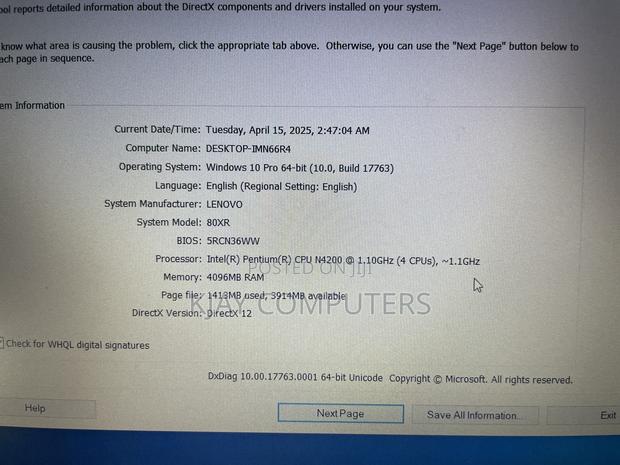 Laptop Lenovo IdeaPad 320 4GB Intel Pentium SSD 128GB photo 6