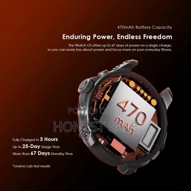 Oraimo Watch Gt 1.43" Amoled 3atm GPS 2 Replaceable Straps · Photo 3