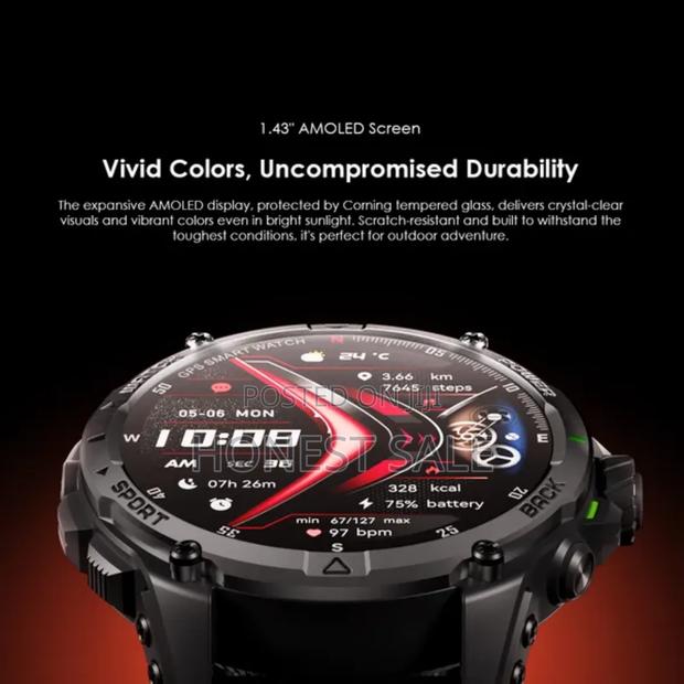 Oraimo Watch Gt 1.43" Amoled 3atm GPS 2 Replaceable Straps · Photo 4