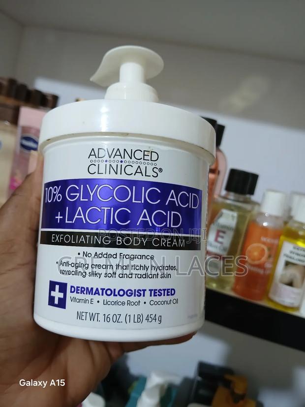 Advanced Clinicals 10% Glycolic Acid + Lactic Acid Bodycream