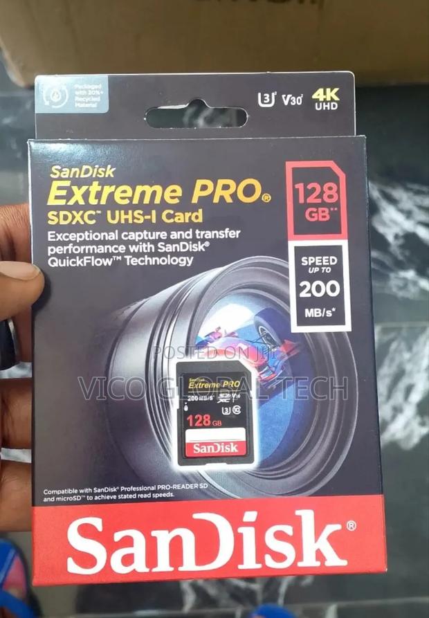 Sandisk Extreme Pro Memory Card 128gb · Photo 1