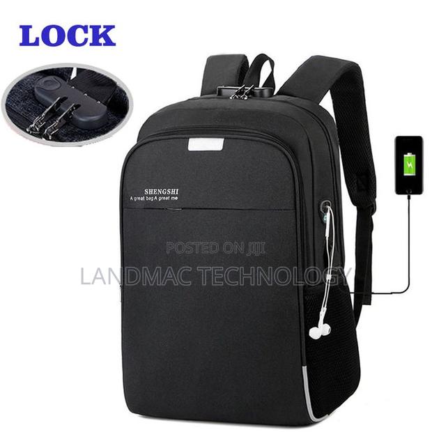 Password Lock Sunpower Anti Theft Laptop Backpack - Black · Photo 4