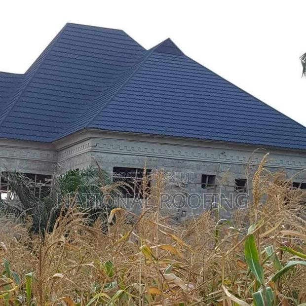 Installation of Stone Coated Roofing Material.