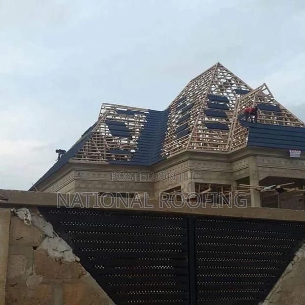 Installation of Stone Coated Roofing Material.