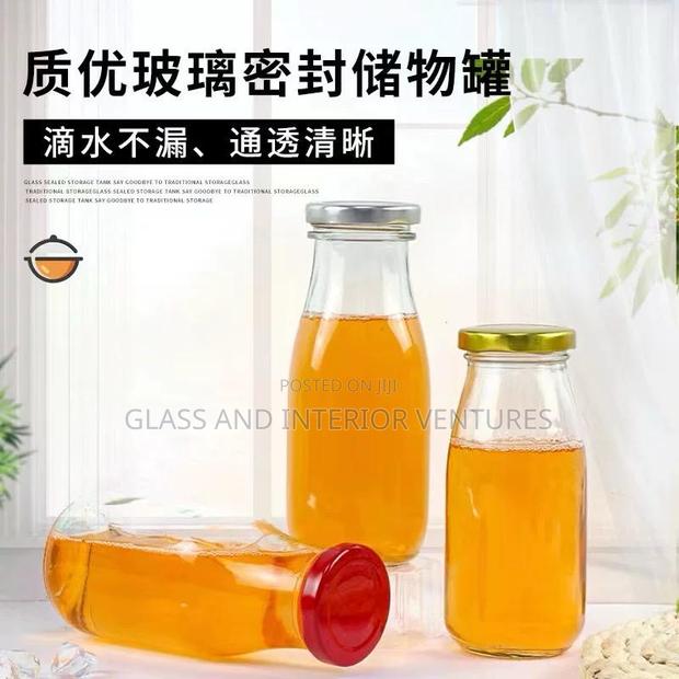 Juice Glass Bottles, Jars Tin and Plastics 250ml 500ml 350ml photo 2