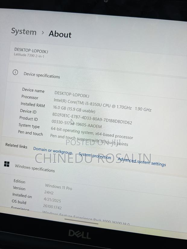 Laptop Dell Latitude 7390 16GB Intel Core I5 SSD 256GB photo 4
