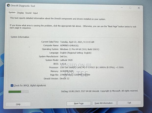 Laptop Dell Latitude 5420 16GB Intel Core I5 SSD 256GB