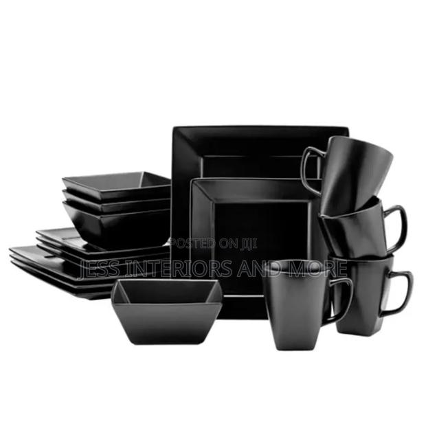 16-Piece Black Square Dinnerware Set · Photo 4