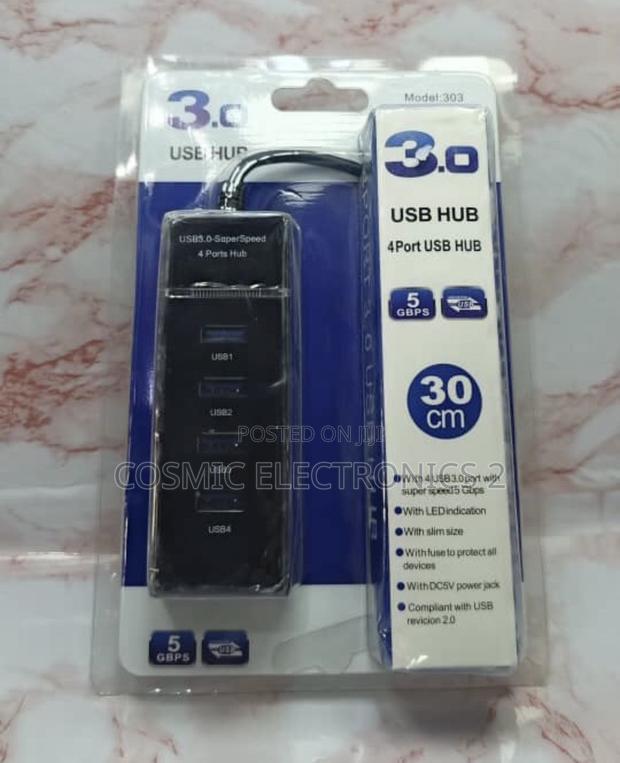 Usb 3.0 4-Port Hub With Led Indicator