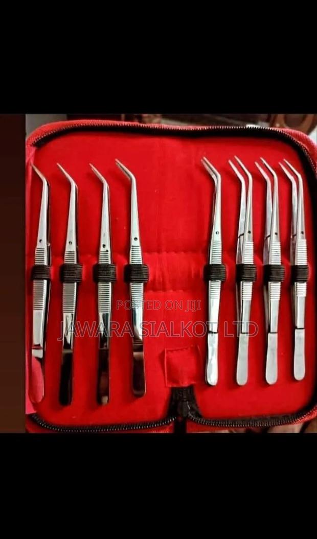 Dental Cotton Tweezer Serrated Angled Beak Dressing 10 PCS · Photo 4