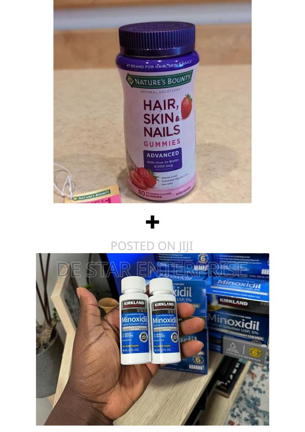 2 Bottles of Kirkland + Hair Growth Gummy for Hair and Beard · Photo 2