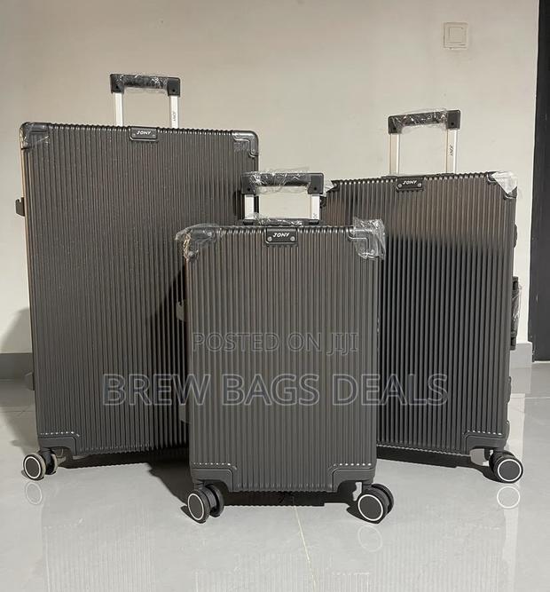 Jony Dark Grey 3set Aluminum Purely Locks Trunk Suitcase. · Photo 4