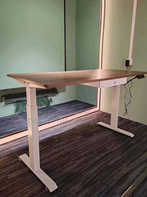 Electric Height Adjustable Sit Stand Work Desk Table photo 3