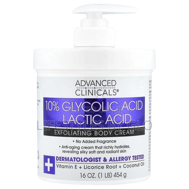 Advance Clinicals 10% Glycolic Acid + Lactic Acid Body Cream · Photo 2